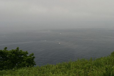 積丹岬灯台付近からの海