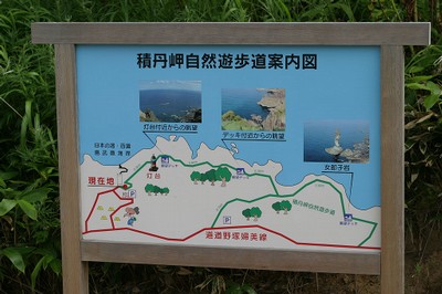 積丹岬の案内図