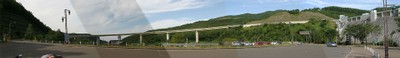 朝里ダムループ橋 簡易パノラマ合成Ver