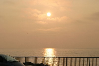 黄金岬の夕日