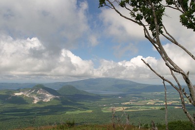 第三展望台から川湯温泉方面