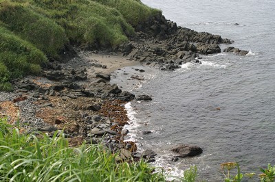 納沙布岬の海岸