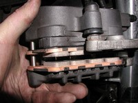 ブレーキパッド交換完了(SUSパッドピンが光るねぇw)